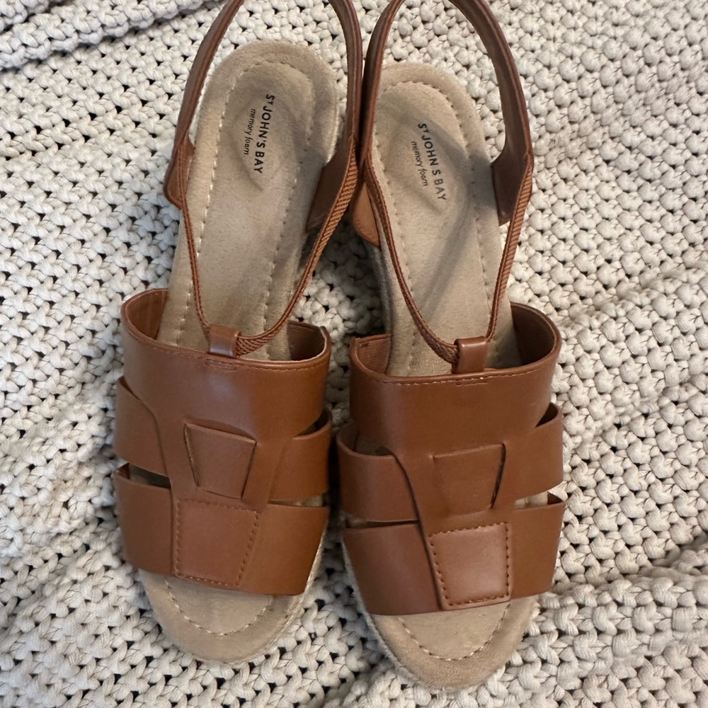St. John's Bay Tan Strappy Sandals